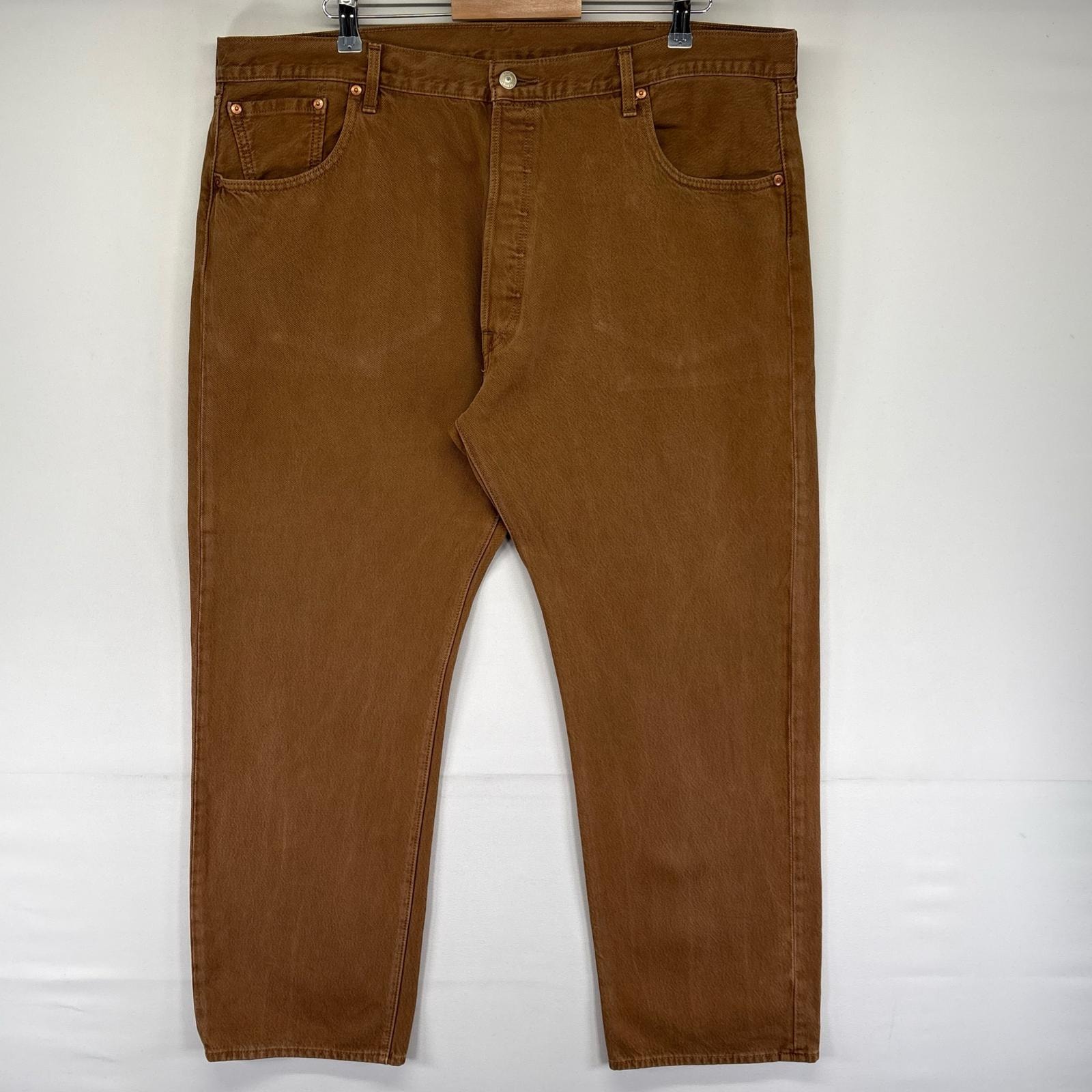 古着 リーバイス Levi's デニム パンツ 501 大きいサイズ ストレート ボタンフライ カラーデニム W42 L30  ブラウン系 メンズ