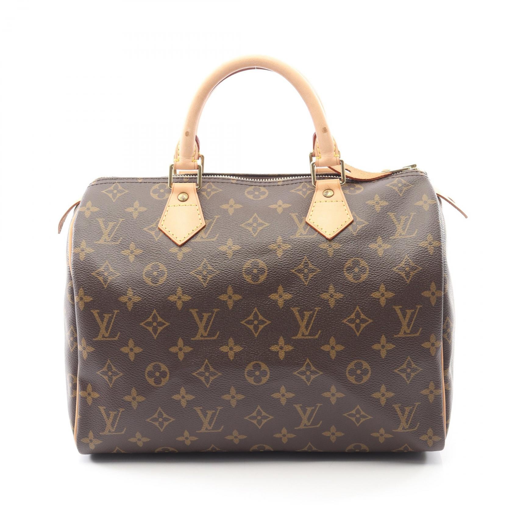 ルイ・ヴィトン LOUIS VUITTON スピーディ30 ハンドバッグ バッグ PVCコーティングキャンバス レザー モノグラム レディース ブラウン系 M41526 【中古】