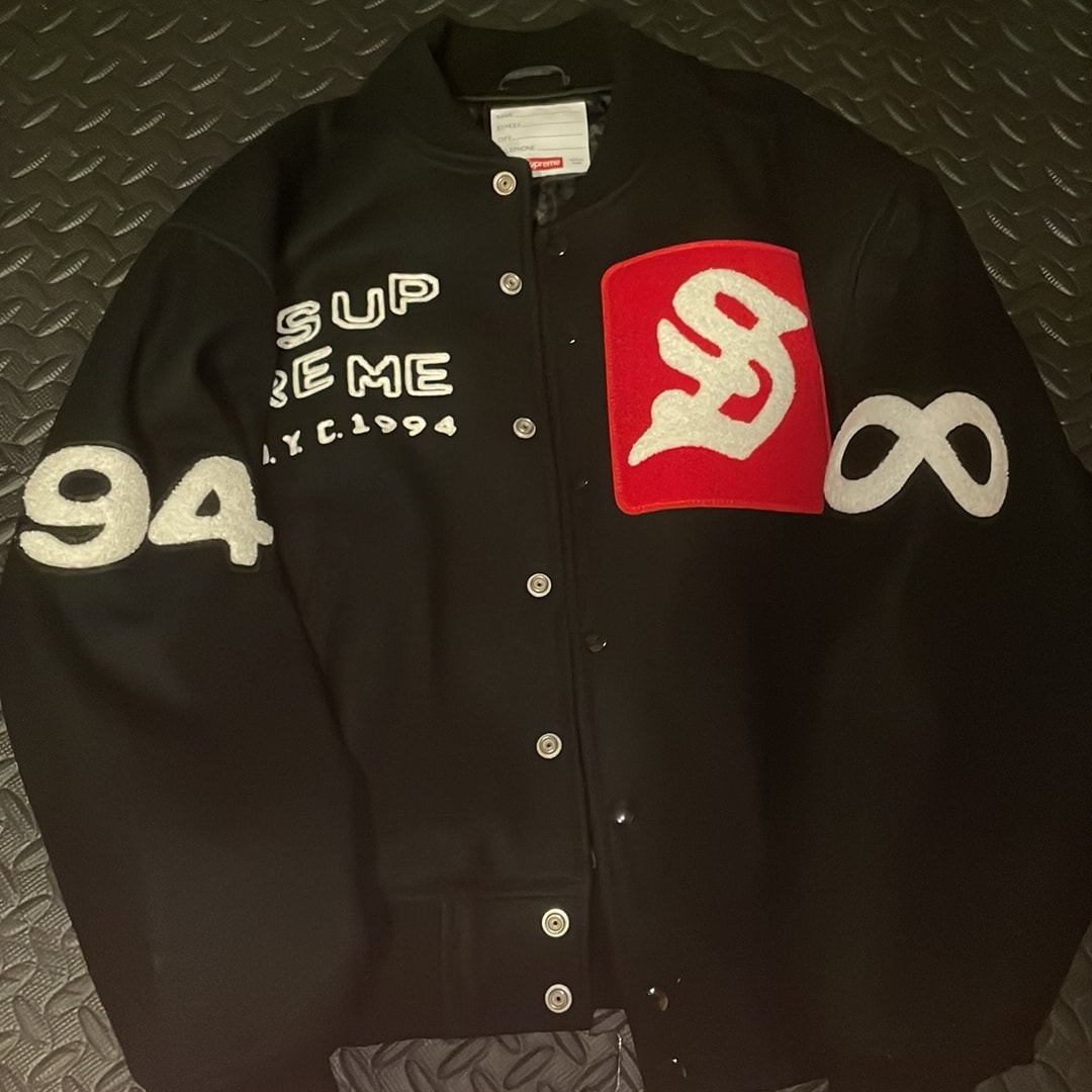 Supreme Tourist Varsity Jacket "Black"