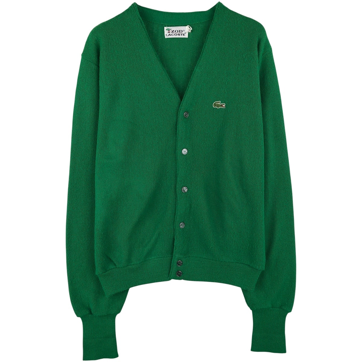 古着 70年代 ラコステ LACOSTE IZOD アクリルニットカーディガン メンズM相当 ヴィンテージ/eaa607664