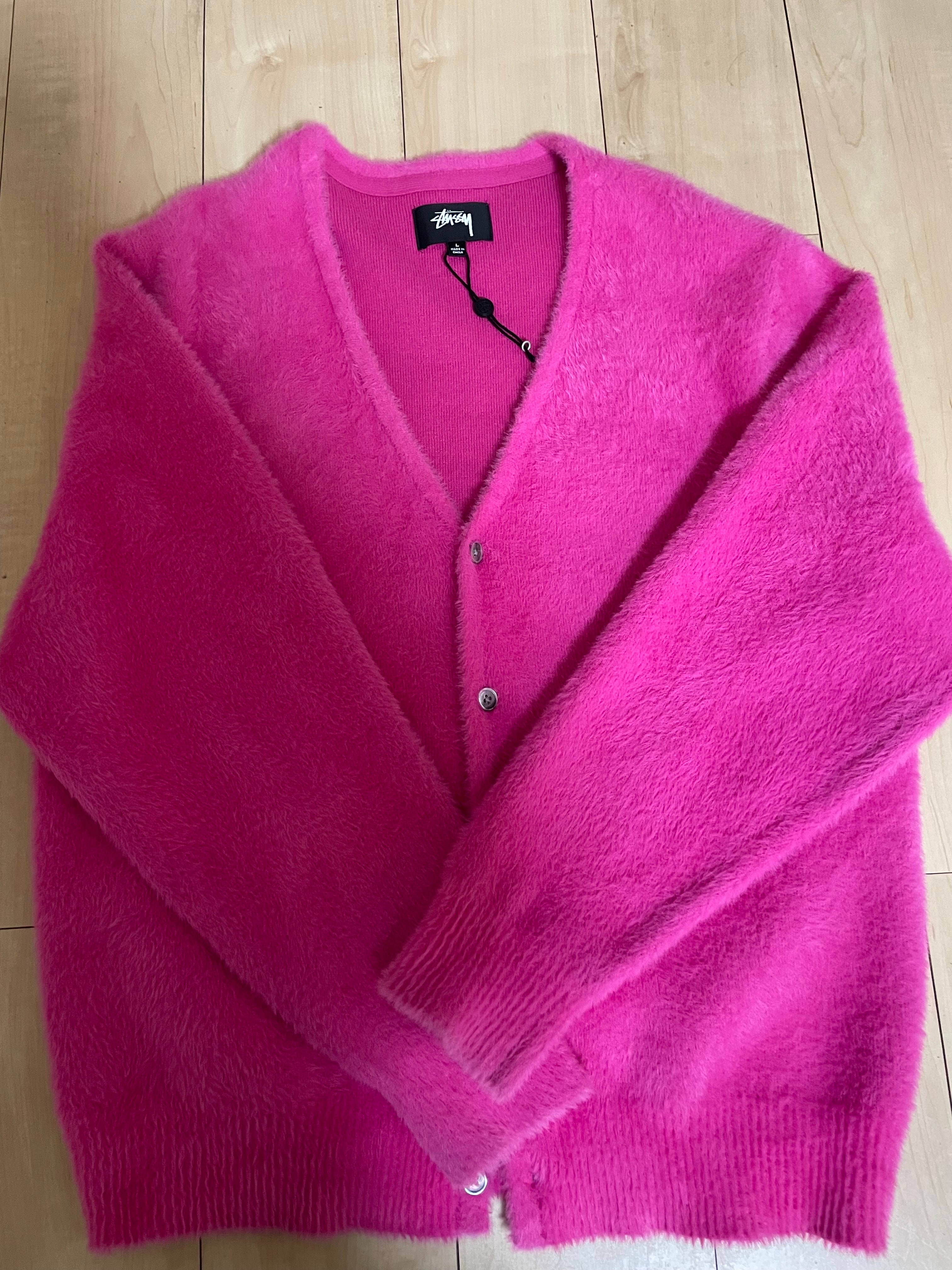 Stussy Shaggy Cardigan "Fucshia"