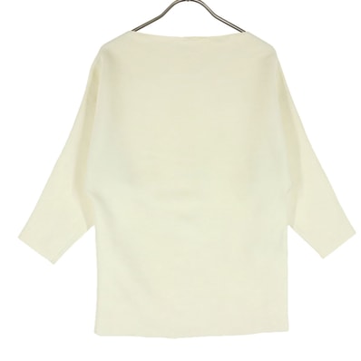 Mila Owen ミラオーウェン 長袖 ボートネック カットソー F ホワイト 09WNT161133