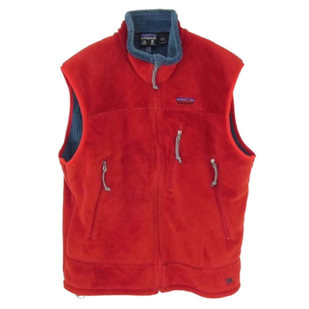patagonia パタゴニア ベスト 01AW 36200 01年 USA製 R4 レギュレーター フリース ジップ ベスト レッド系 L【中古】