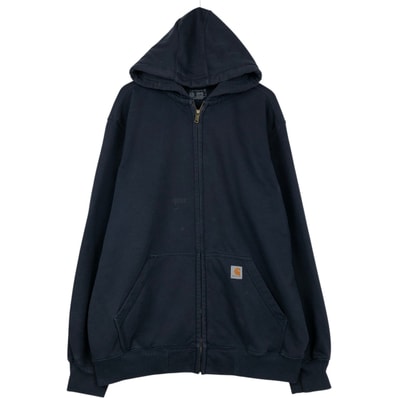 古着 カーハート Carhartt Loose Fit RAIN DEFENDER フェード フルジップスウェットシャツ トレーナー メンズXL相当/eaa621773