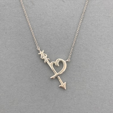 TIFFANY&Co. ティファニー ラビングハート&アロー スモール グラフィティ ネックレス 36343206 シルバー925 シルバー レディース【中古】