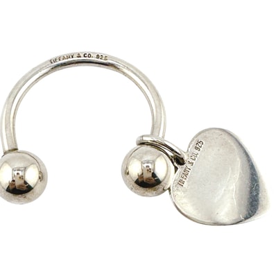 ティファニー TIFFANY&Co. ラウンド タグ スクリューボール キーリング キーホルダー