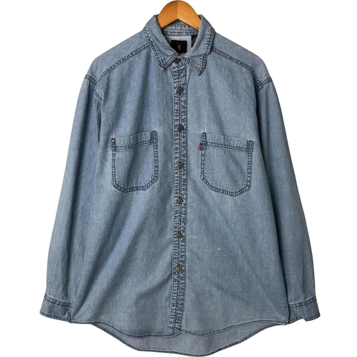 古着 90年代 リーバイス Levi's RED TAB 長袖 デニムシャツ メンズM相当/eaa531138
