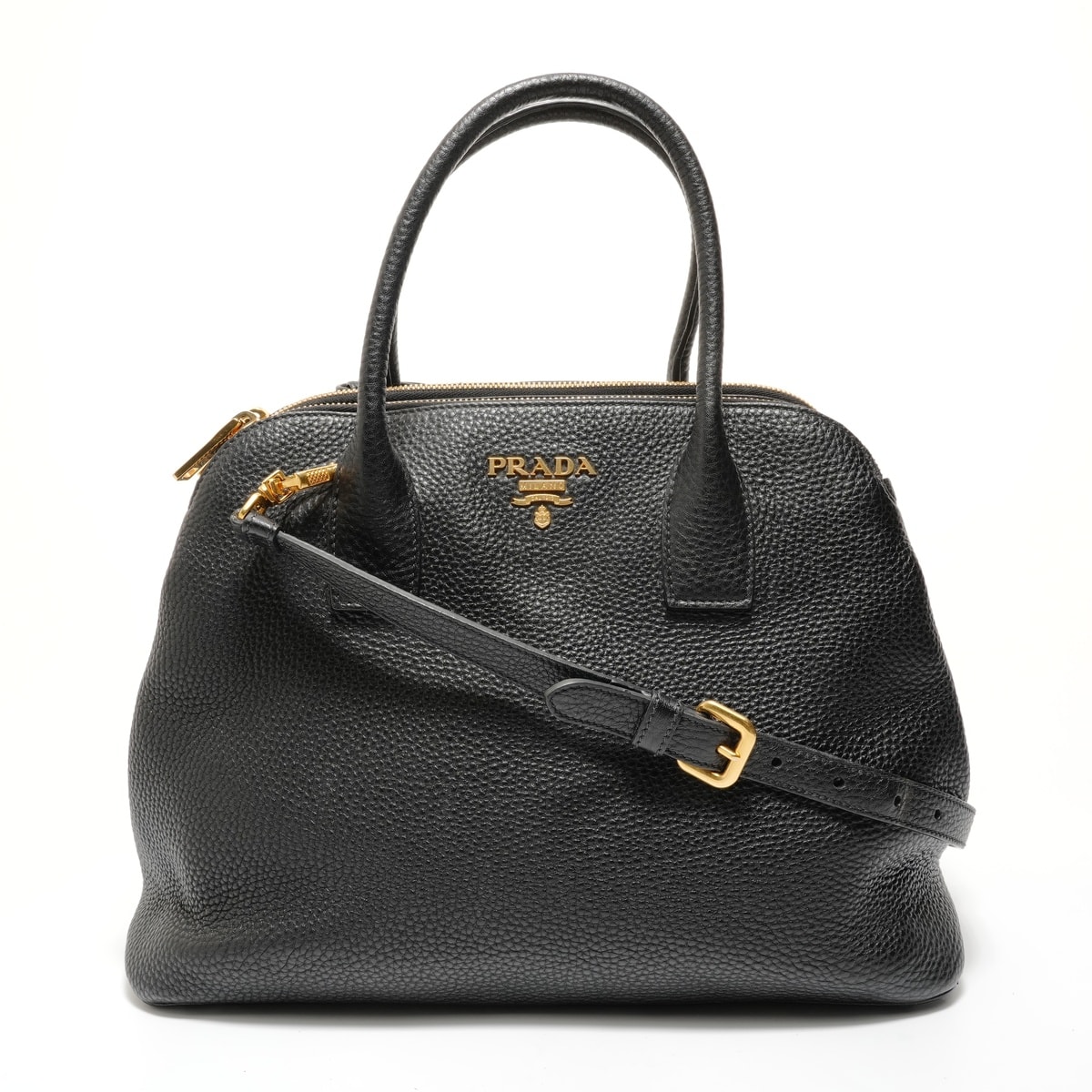 プラダ PRADA ヴィッテロダイノ 2way レザー ハンドバッグ【中古】
