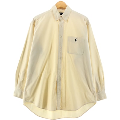 古着 ラルフローレン Ralph Lauren BIG SHIRT 長袖 ボタンダウンストライプシャツ メンズM相当/eaa528169