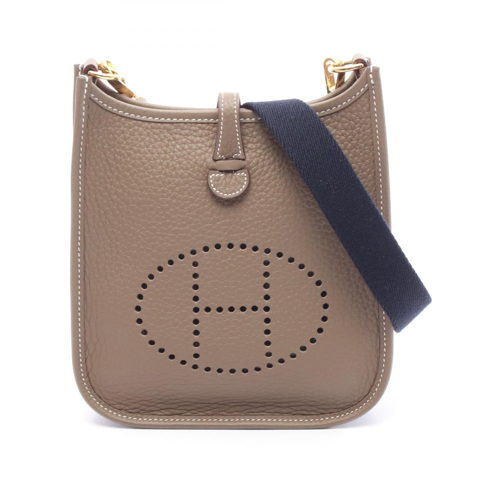 エルメス HERMES エヴリンTPM ショルダーバッグ バッグ レザー トリヨンクレマンス トリヨンクレマンス エトゥープ K刻印（2025年製造） レディース ブラウン系 【中古】