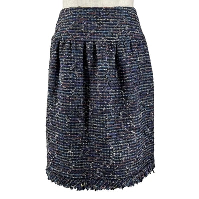 極美品 シャネル ツイードスカート マルチカラー 34 05A P26317