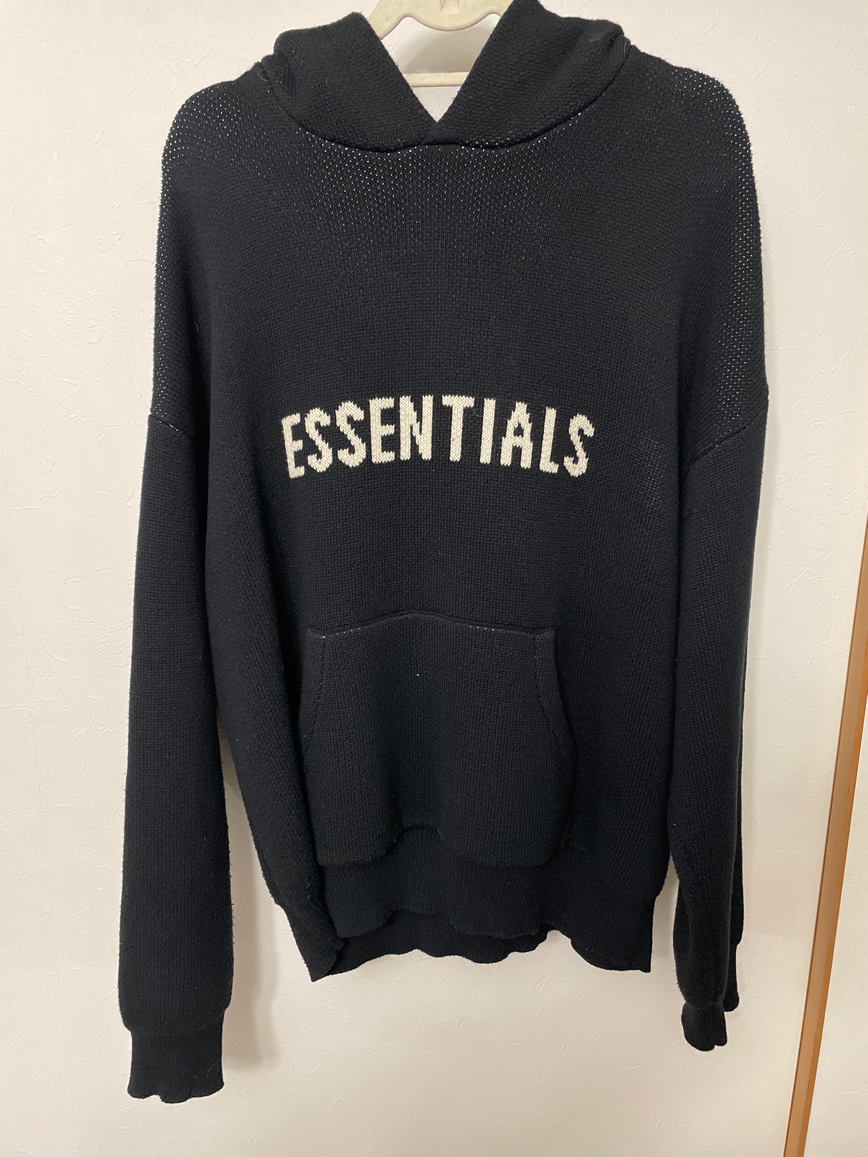 FEAR OF GOD ESSENTIALS Knit Hoodie "Black"