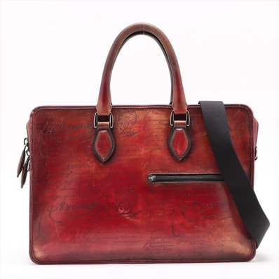 ■美品 ベルルッティアンジュール カリグラフィビジネス バッグ レザー