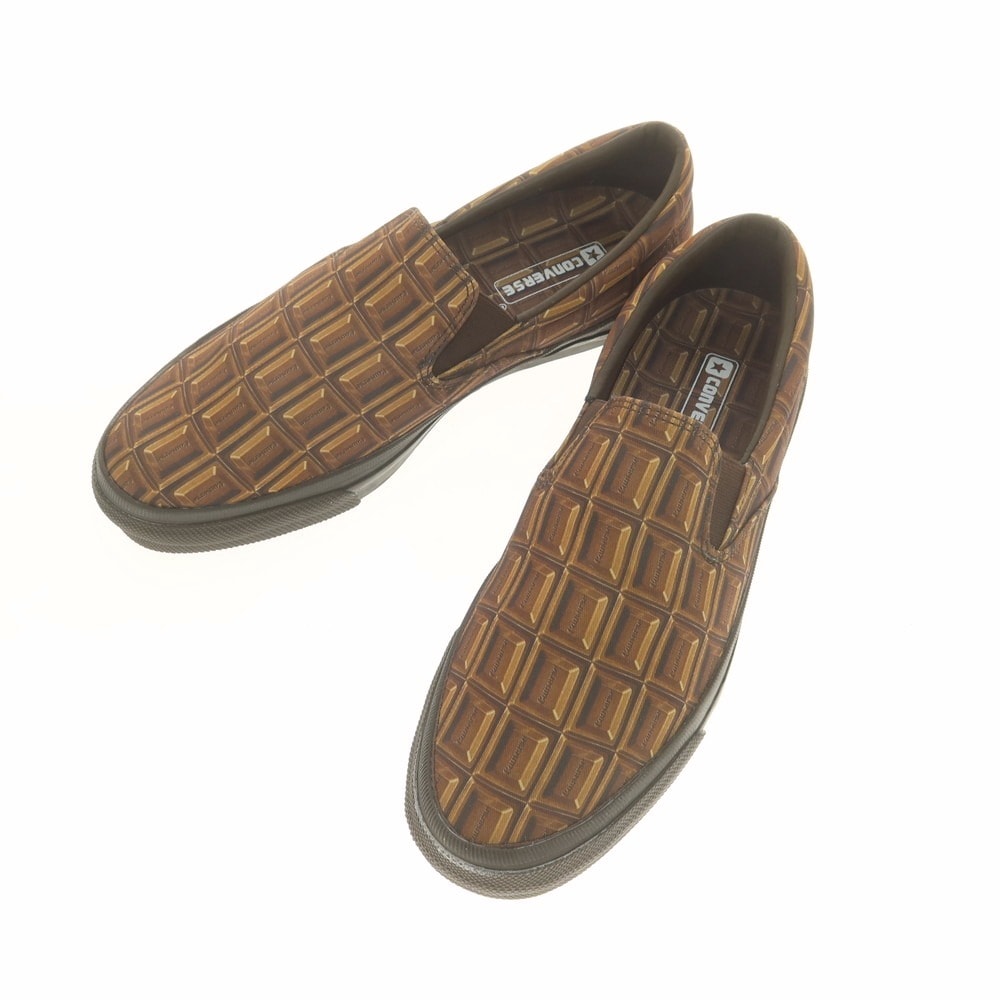 【中古】【未使用】コンバース CONVERSE SKIDGRIP OYATSU SLIP-ON スニーカー ブラウン【サイズ26.5cm】【メンズ】