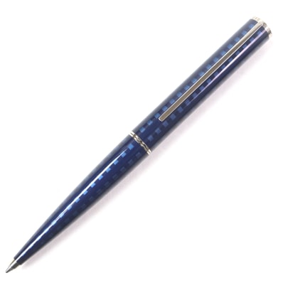 美品 ルイヴィトン ボールペン ジェットラック ネイビー シルバー メンズ N79155