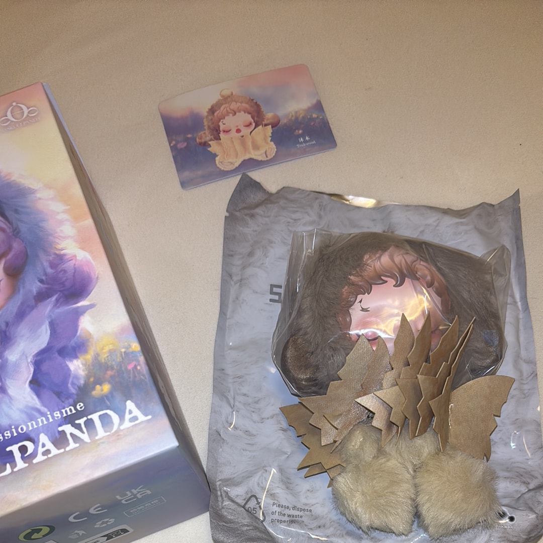 POP MART SKULLPANDA L'impressionnisme Series Plush Doll Teakwood