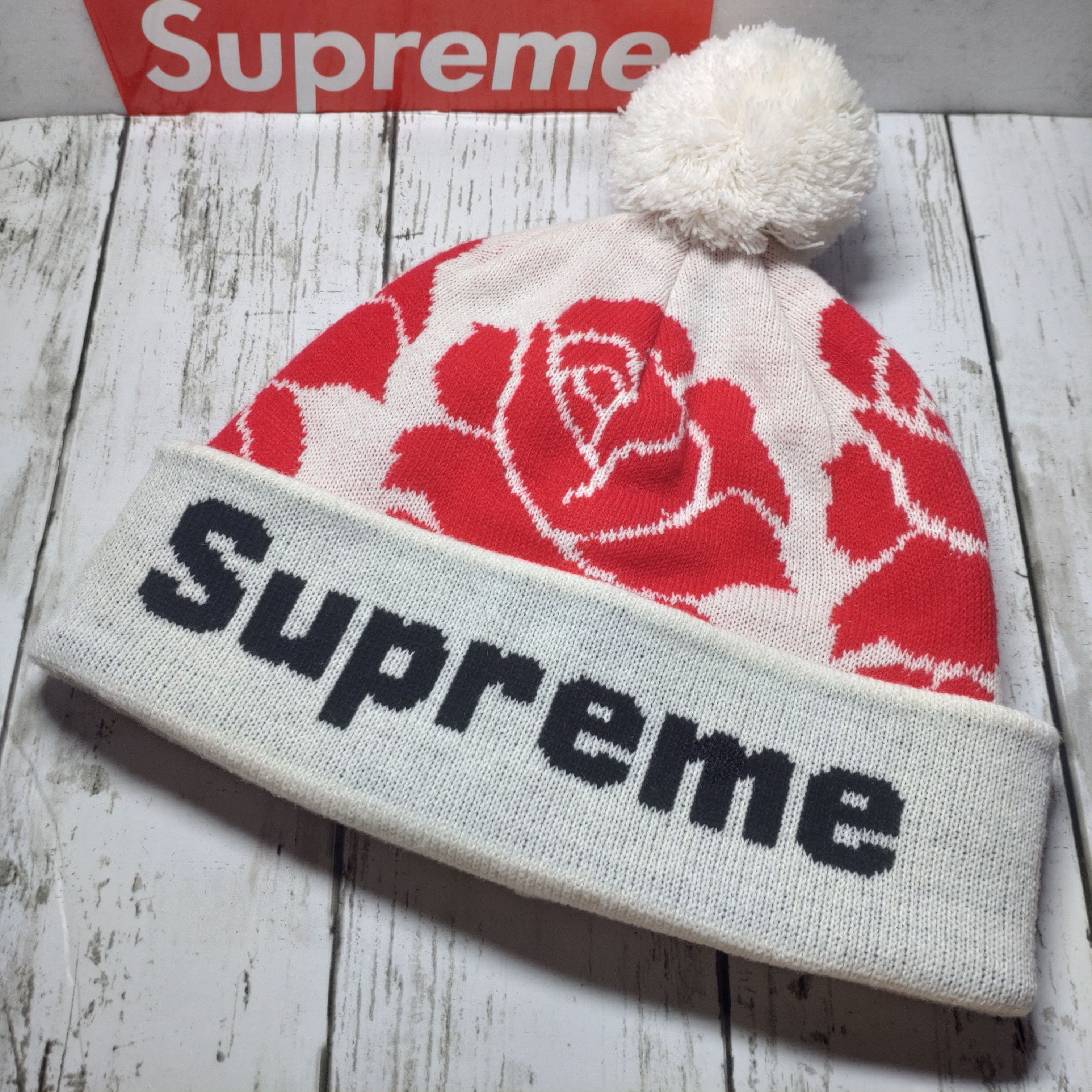 Supreme Rose Beanie "White"
