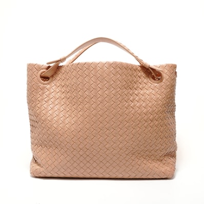 ボッテガヴェネタ BOTTEGAVENETA イントレチャート レザー ハンドバッグ【中古】