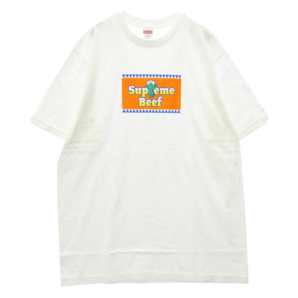 Supreme シュプリーム 25SS Beef Tee ビーフ プリント 半袖 Tシャツ ホワイト ホワイト系 L【極上美品】【中古】
