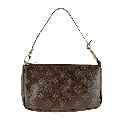 ルイ ヴィトン LOUIS VUITTON ハンドバッグ モノグラム ポシェット アクセソワール モノグラムキャンバス ブラウン ゴールド レディース M51980【中古】 z9339
