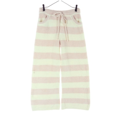 gelato pique ジェラートピケ ボーダー柄 ルームウェアパンツ F ピンク アイボリー