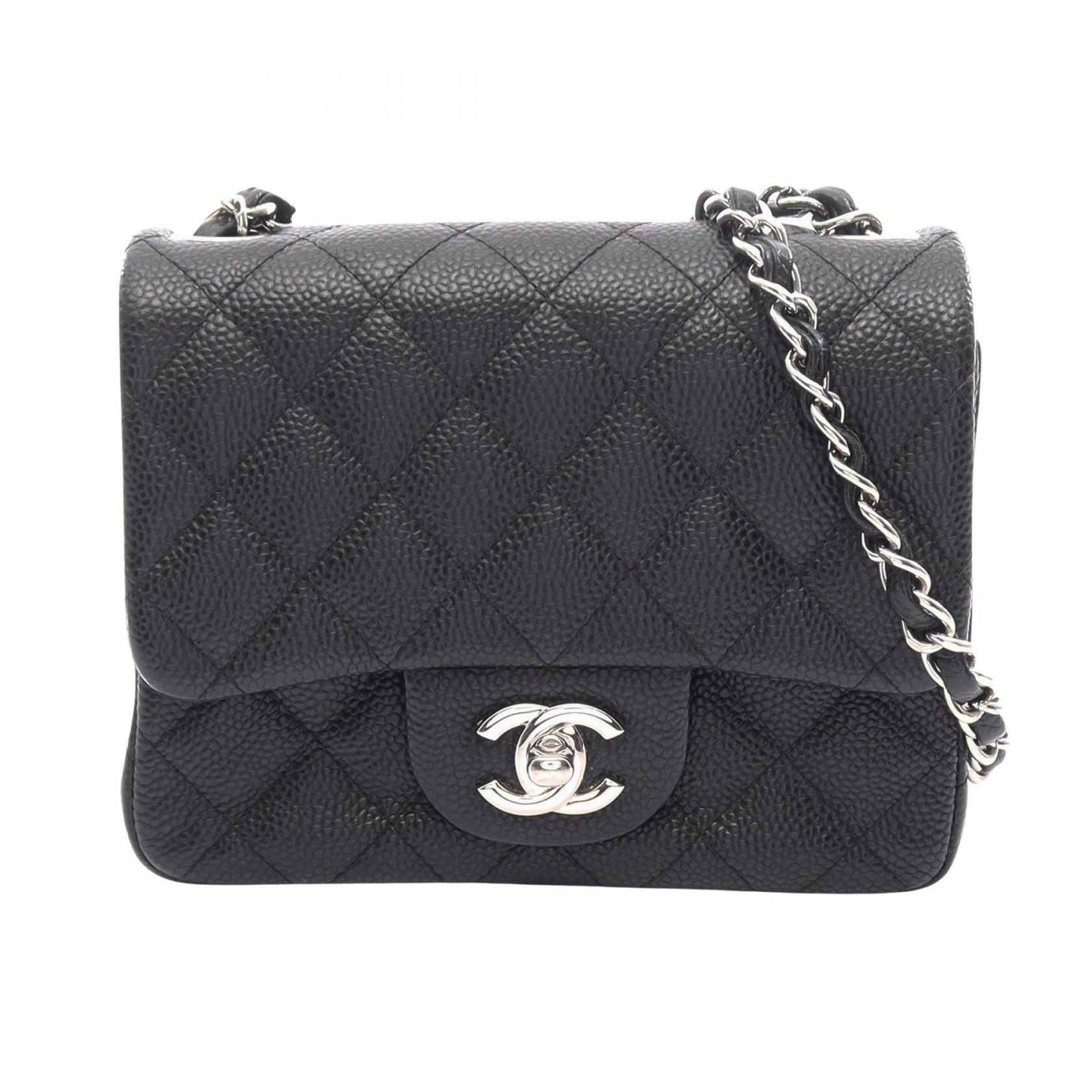 シャネル CHANEL ミニマトラッセ ショルダーバッグ バッグ キャビアスキン(グレインドカーフ) レディース ブラック系 A35200 【中古】