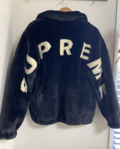 Supreme Faux Fur Bomber Jacket "Black"