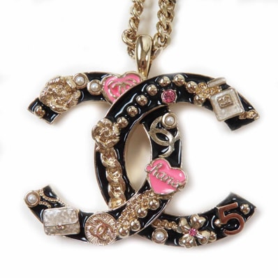 極美品 シャネル
ネックレス ブラック ゴールド ピンク レディース B24P ABD325