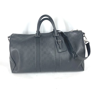 ルイヴィトン LOUIS VUITTON キーポル バンドリエール 45 N41145 ダミエアンフィニ 2WAYバッグ トラベルバッグ 旅行バッグ ショルダーバッグ カバン バッグ ボストンバッグ ダミエアンフィニレザー オニキス ブラック
