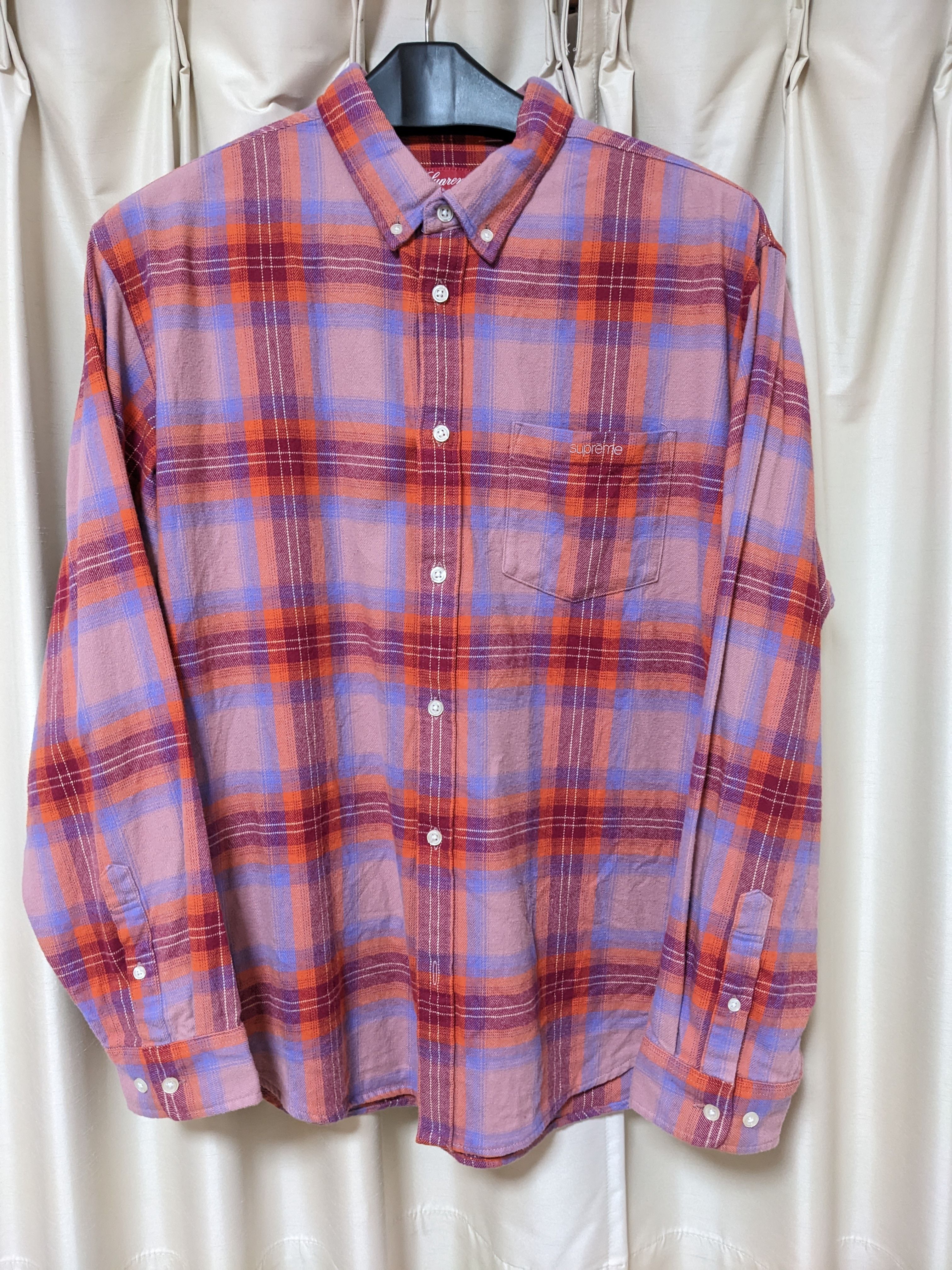 Supreme Brushed Plaid Flannel Shirt "Pink"