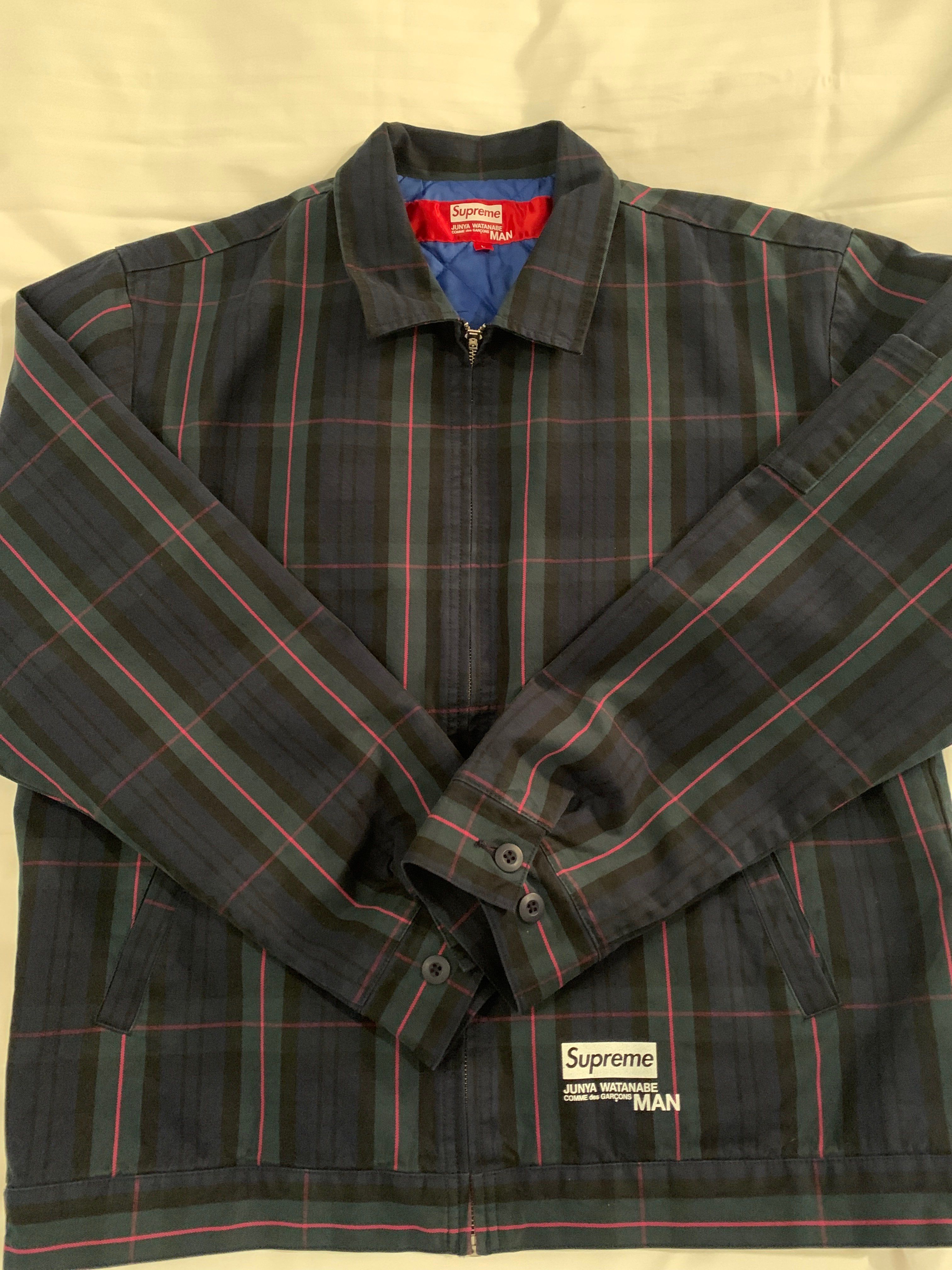 Supreme / JUNYA WATANABE COMME des GARCONS MAN Printed Work Jacket "Navy Plaid"