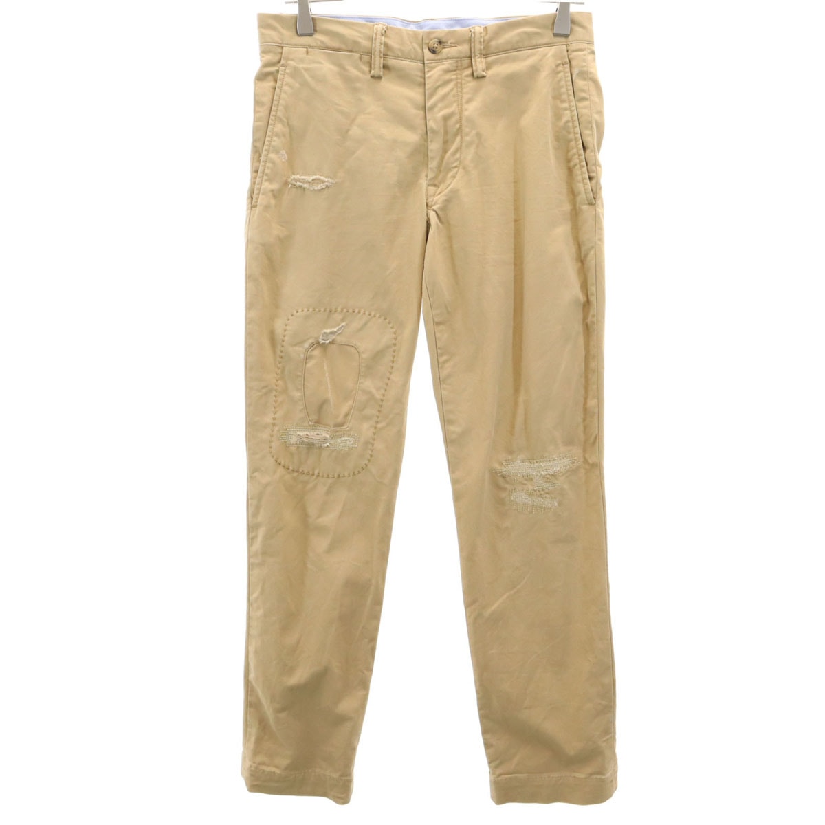 POLO RALPH LAUREN ポロラルフローレン ダメージ加工 チノパンツ w28 カーキベージュ