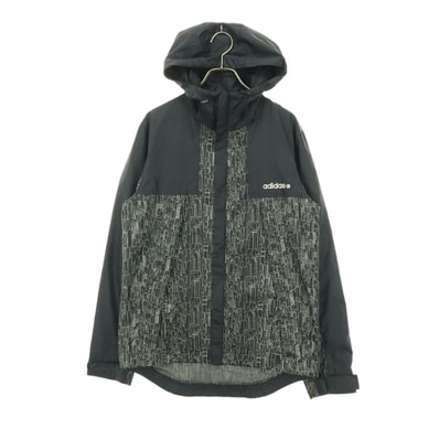 美品 adidas NEO アディダス ネオ 長袖 ジップパーカー S ブラック系