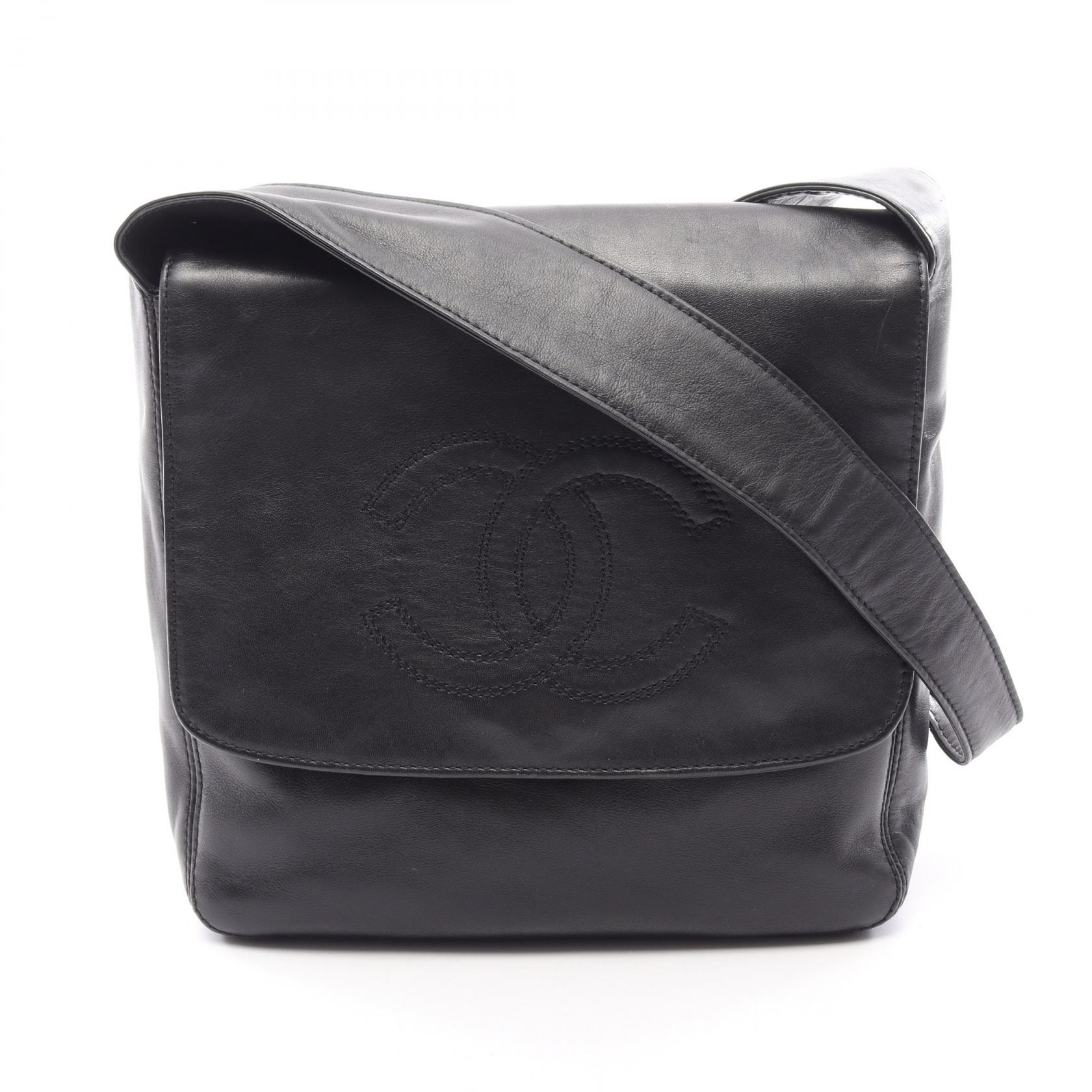 シャネル CHANEL ココマーク ショルダーバッグ バッグ ラムスキン(羊革) レディース ブラック系 A10204 【中古】