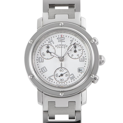 HERMES エルメス クリッパー クロノグラフ CL1.310 ステンレススチール【中古】