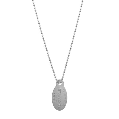 TIFFANY&Co. ティファニー リターントゥ オーバルタグ ネックレス
ペンダント ボールチェーン SV925 シルバー ユニセックス
【中古】