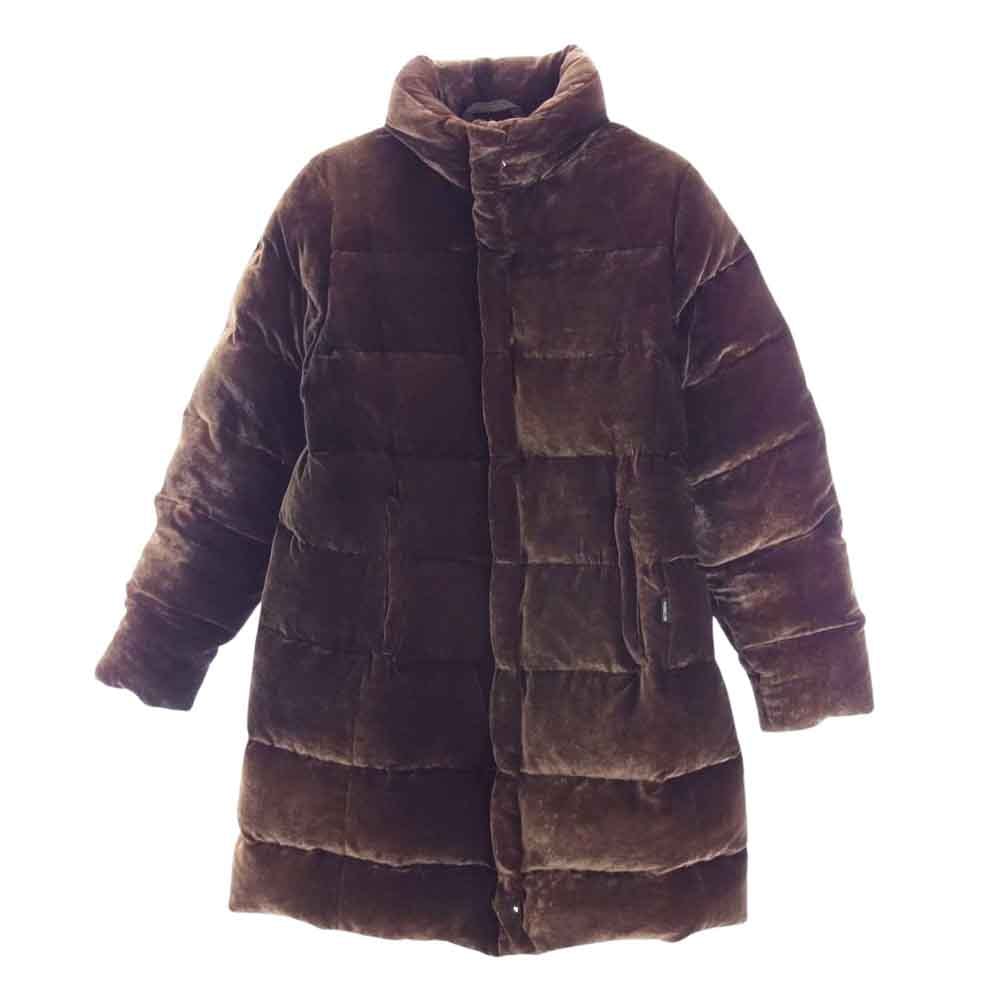 MONCLER モンクレール コート 47357-00-69703 OBERSLOFF 黒タグ ベロア ロング ダウンコート ブラウン系 1【中古】