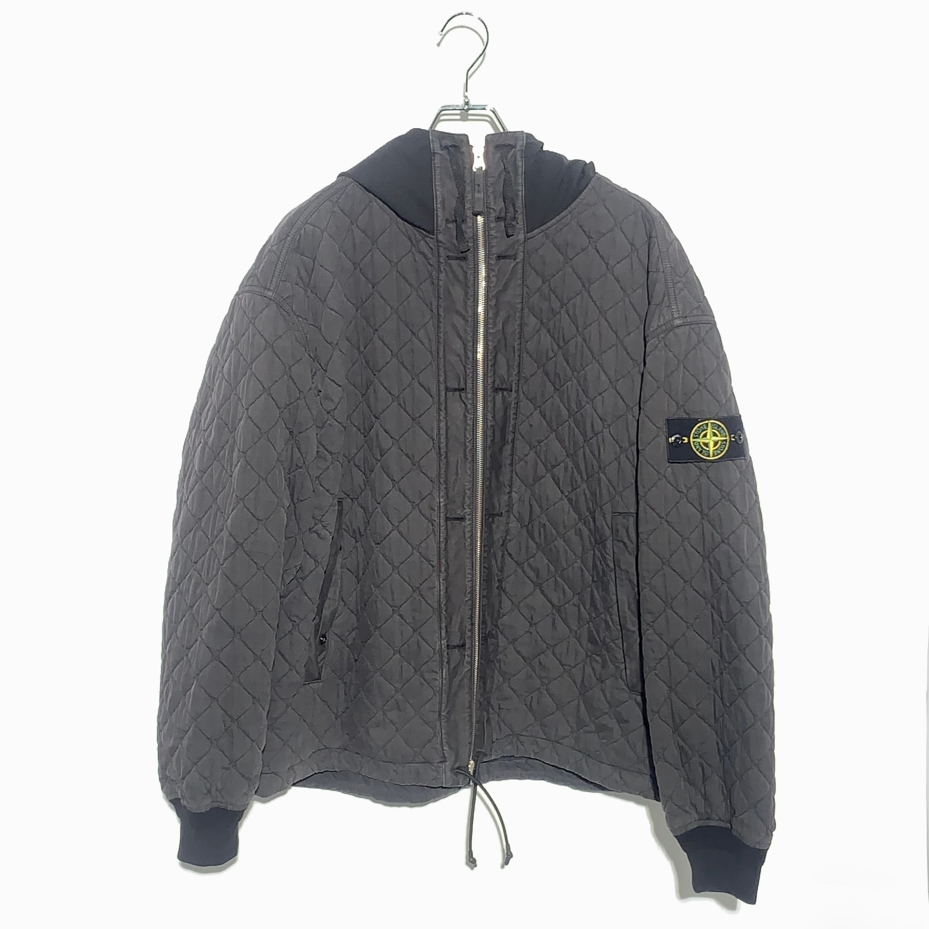 Stone Island 40133 50 Fili Quilted-TC Lightweight Brushed Nylon Cotton Canvas Padded Hood Jacket - 23FW "Lead"