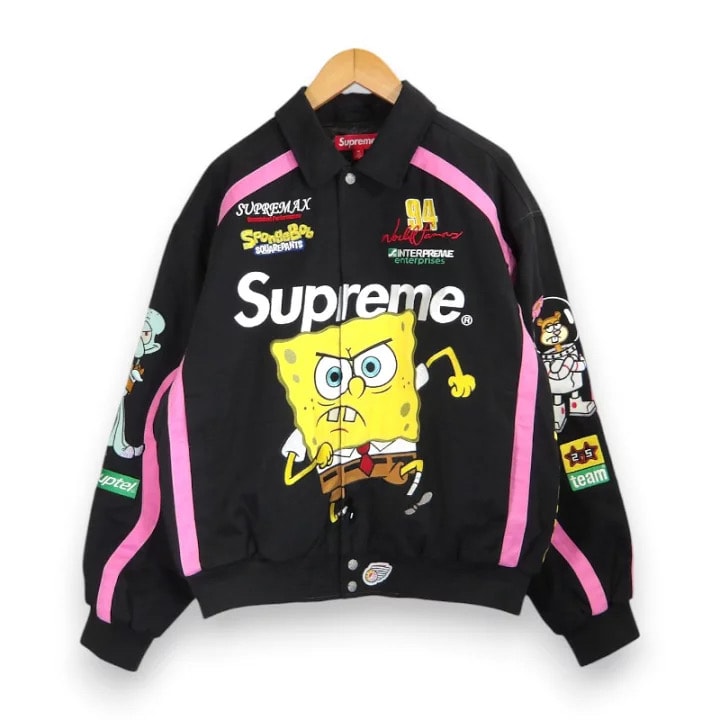 Supreme x SpongeBob SquarePants Jeff Hamilton Racing Jacket "Black"