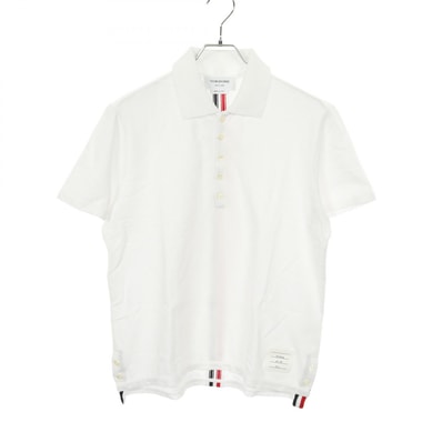 トムブラウン THOM BROWNE ポロシャツ 衣料品 トップス コットン メンズ ホワイト系 【中古】
