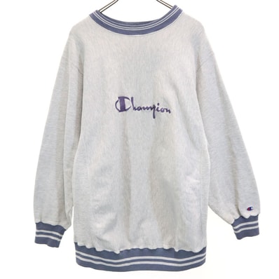 Champion チャンピオン 90s USA製 刺繍タグ NBA 長袖 リバースウィーブ スウェット トレーナー XL グレー 裏起毛