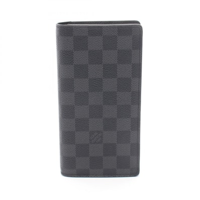 ルイ・ヴィトン LOUIS VUITTON ポルトフォイユ ブラザ ダミエグラフィット 二つ折り長財布 財布 レザー PVC メンズ ブラック系 N62665 【中古】