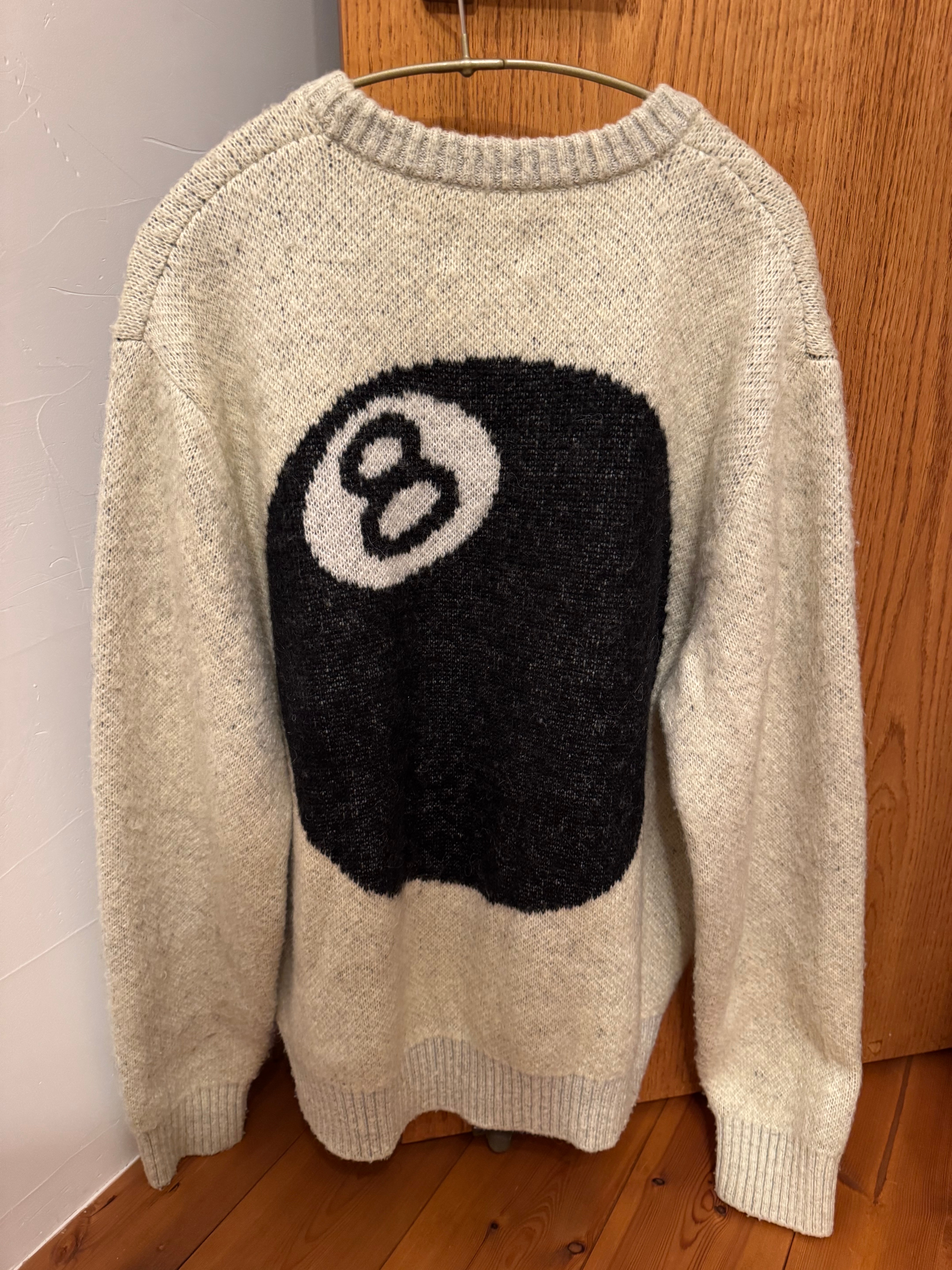 Stussy 8 Ball Heavy Brushed Mohair Sweater "Cream"