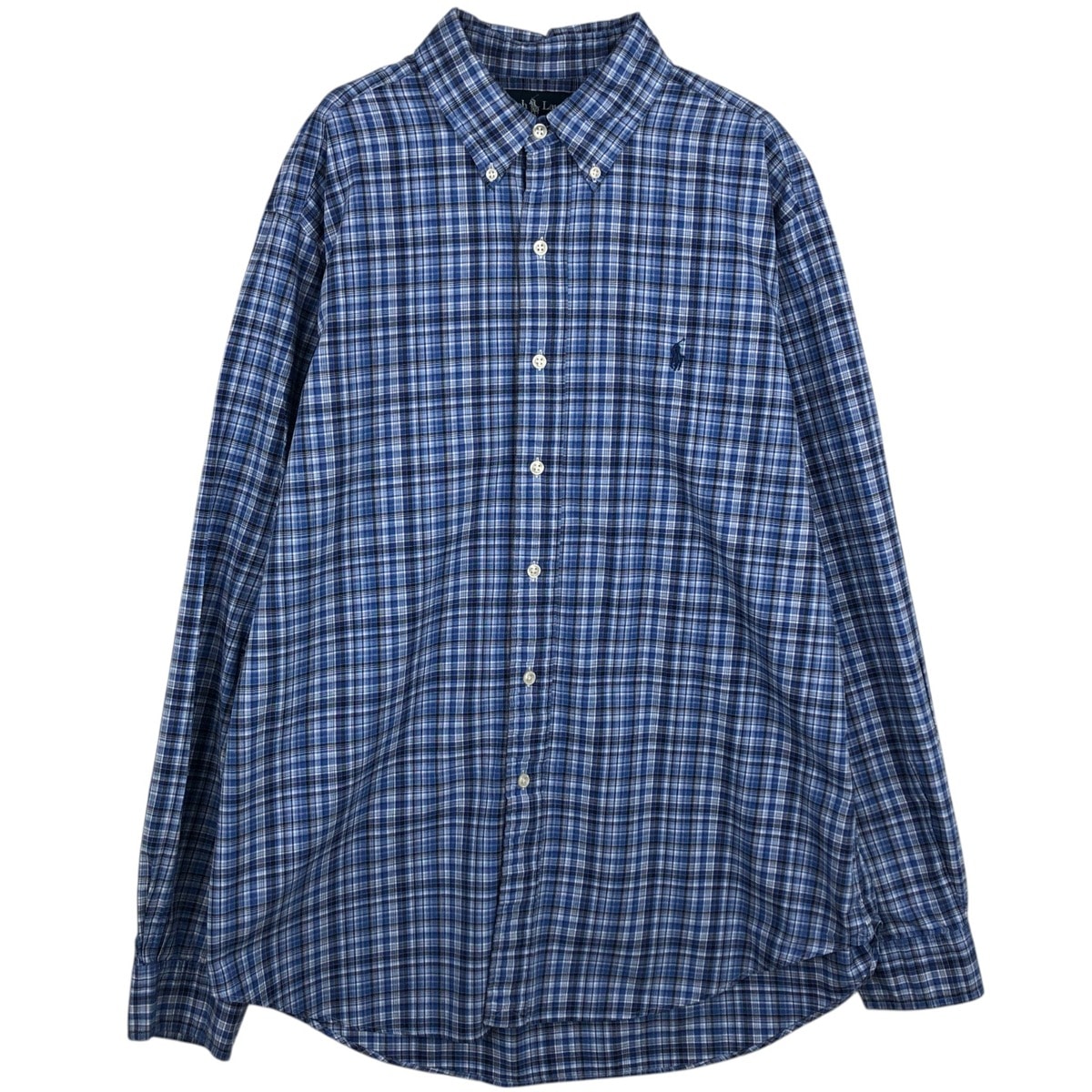 古着 ラルフローレン Ralph Lauren CLASSIC FIT 長袖 ボタンダウンチェックシャツ メンズL相当/eaa614259