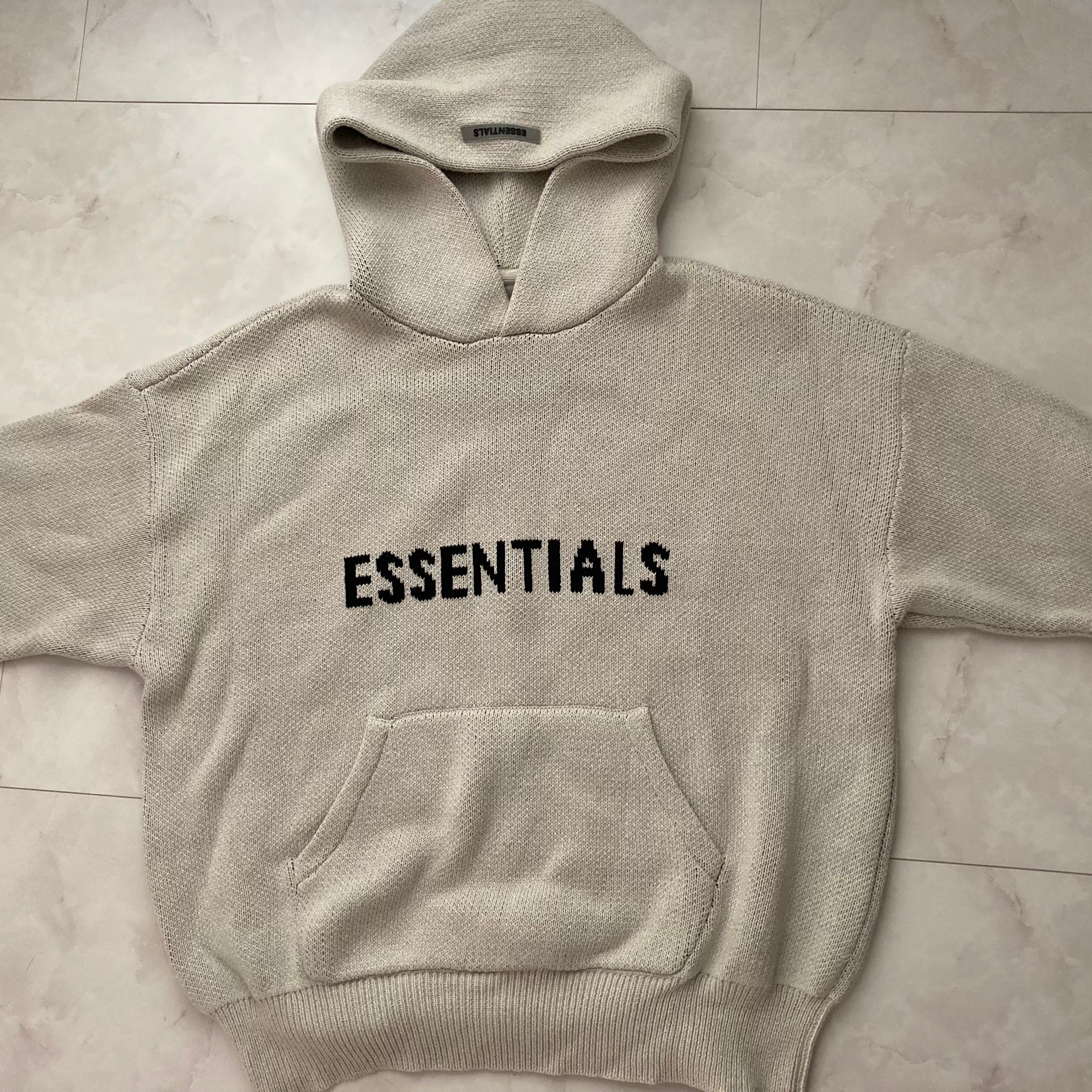 FEAR OF GOD ESSENTIALS Knit Hoodie "Oatmeal"