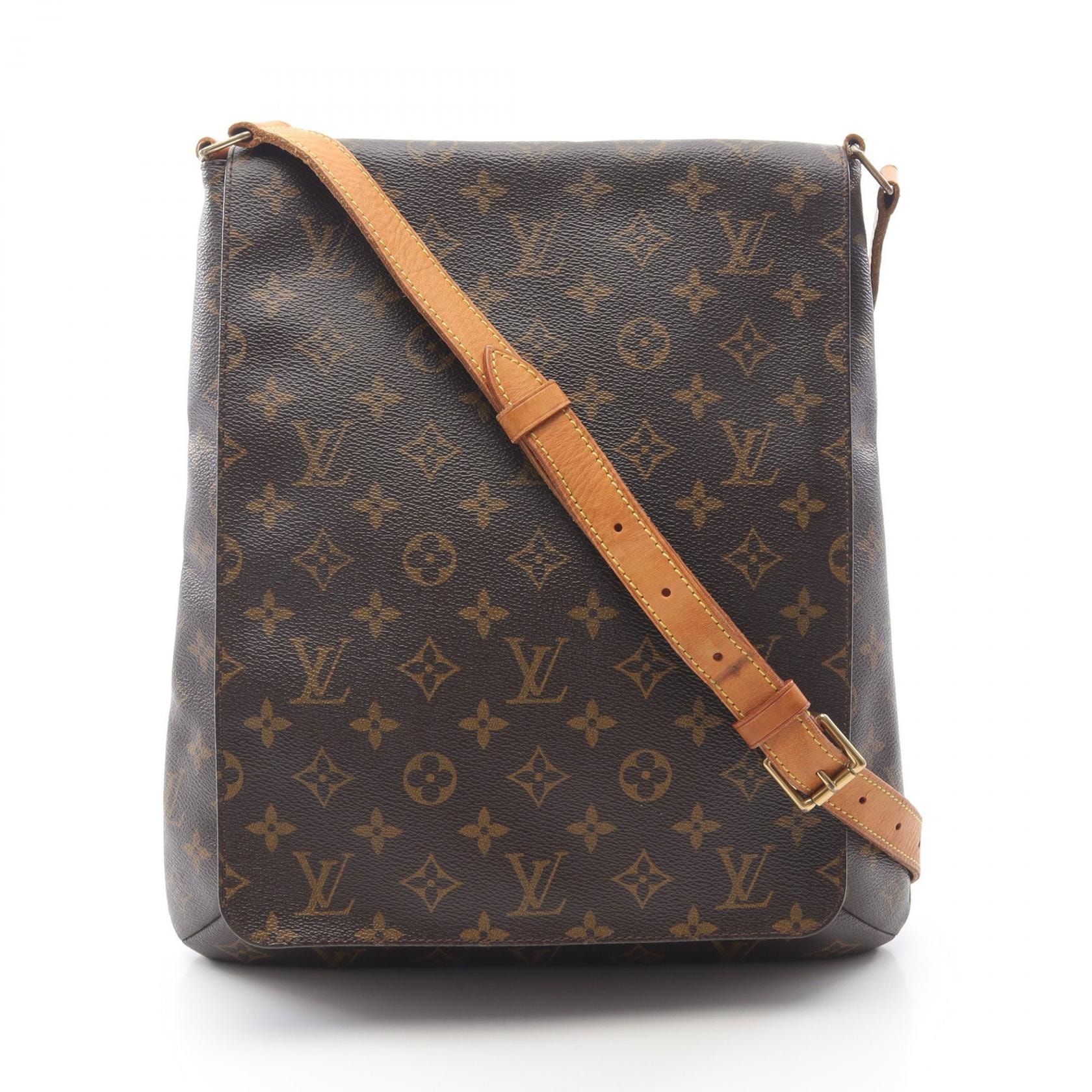ルイ・ヴィトン LOUIS VUITTON ミュゼット ショルダーバッグ バッグ PVCコーティングキャンバス レザー モノグラム レディース ブラウン系 M51256 【中古】