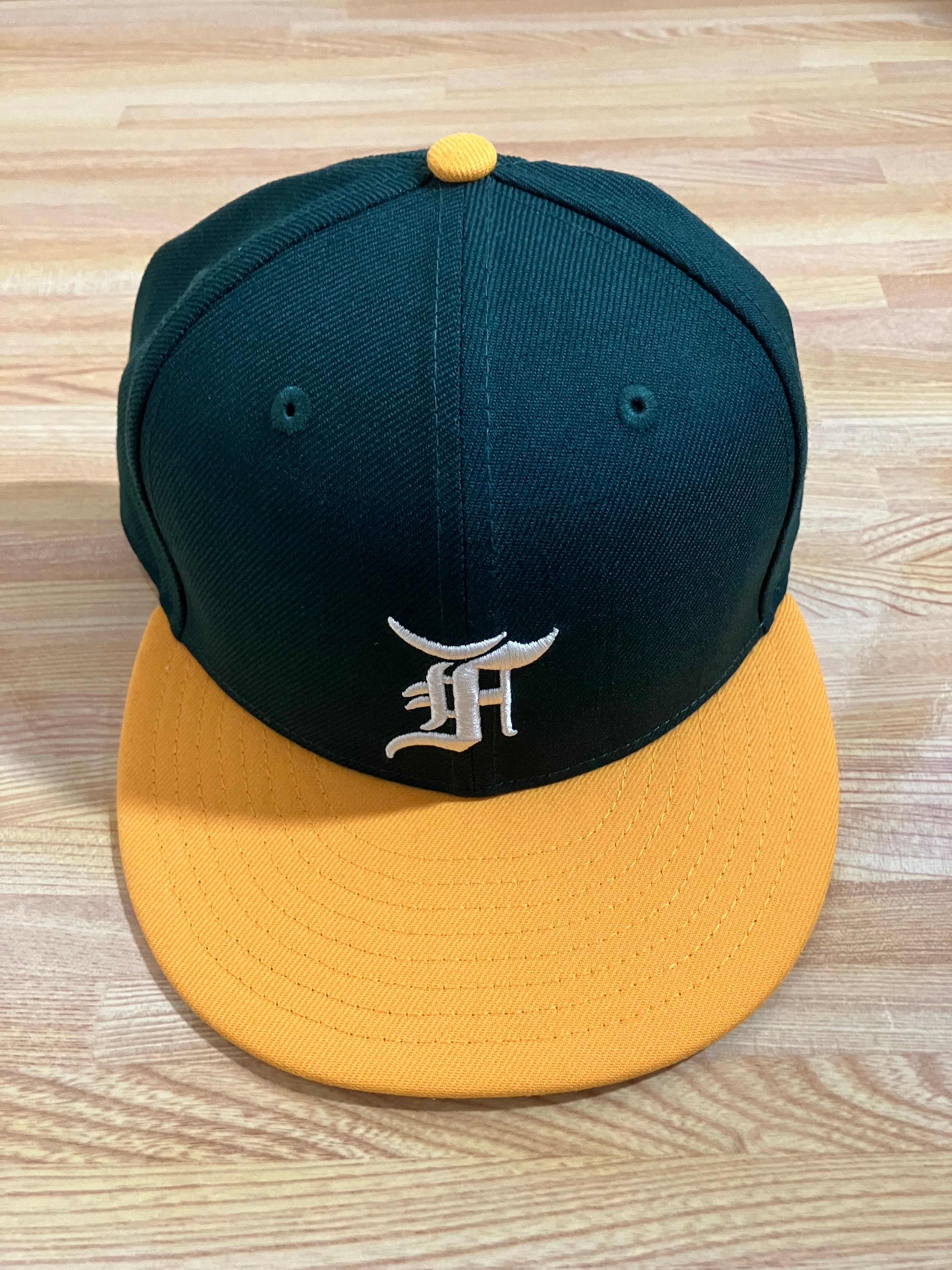 NEW ERA 59Fifty Fear of God Essentials the Classic Collection Oakland Athletics "Dark Green/Yellow"