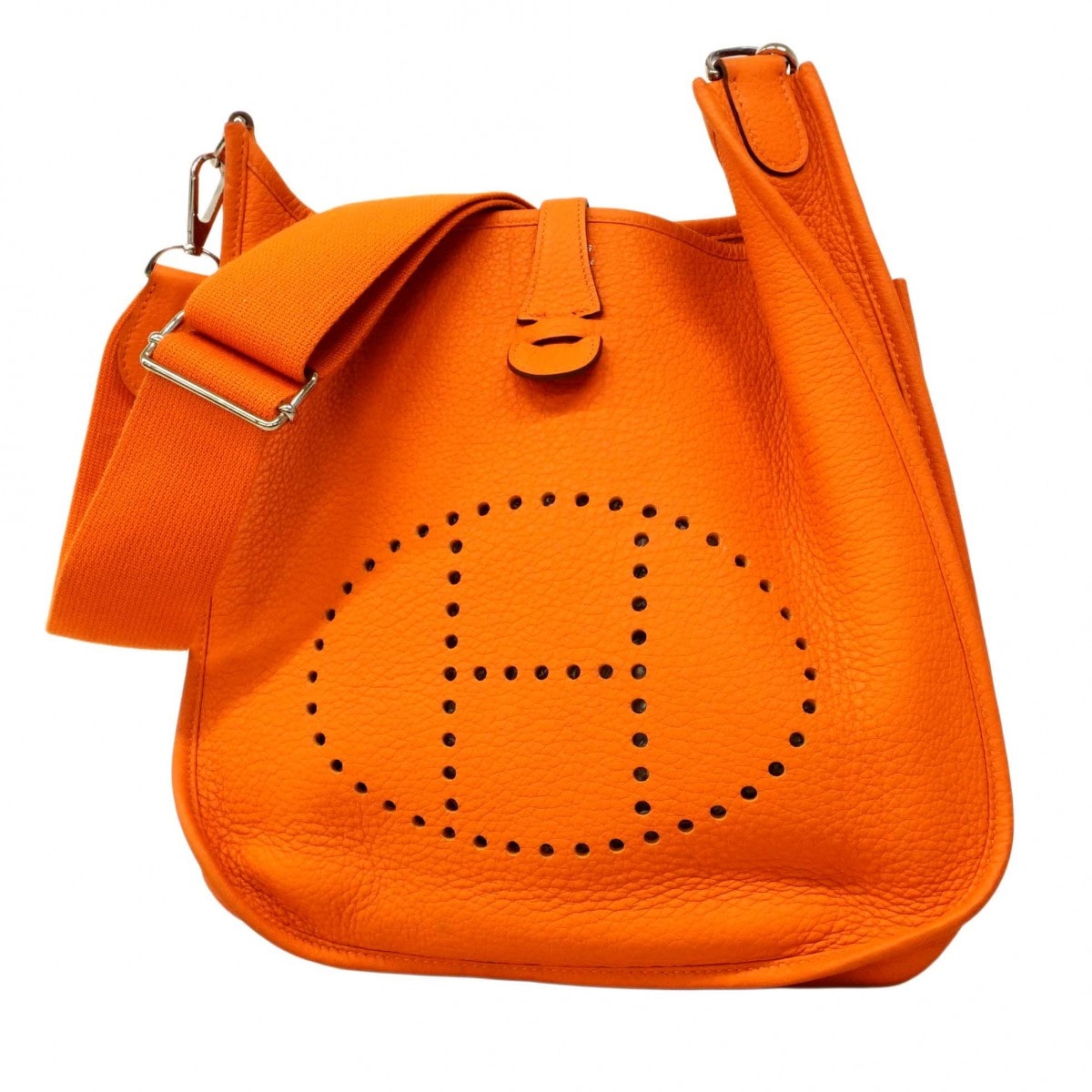 【6dc3018】エルメス ショルダーバッグ エヴリン3PM トリヨンクレマンス オレンジ シルバー金具 □M刻印【中古】レディース