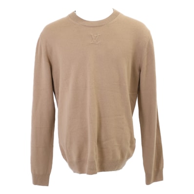 ルイヴィトン 【美品/国内正規/24年製】RM241Q JZE HMN40W カシミヤシルク LVエンボスロゴ クルーネックニットセーター L