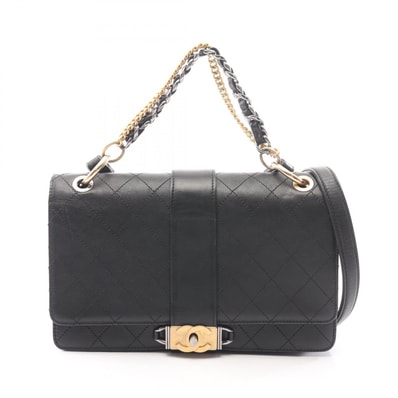 シャネル CHANEL マトラッセ 2WAY ショルダーバッグ バッグ レザー レディース ブラック系 【中古】